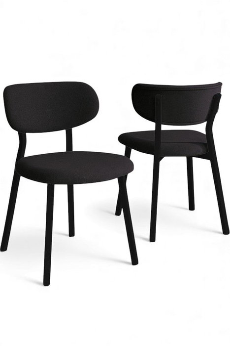 Hanah Home Toldy - Juego de 6 sillas Antracita y Negro
